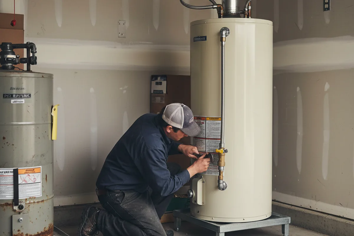 Water heater and shutoff valve replacement in La Rue